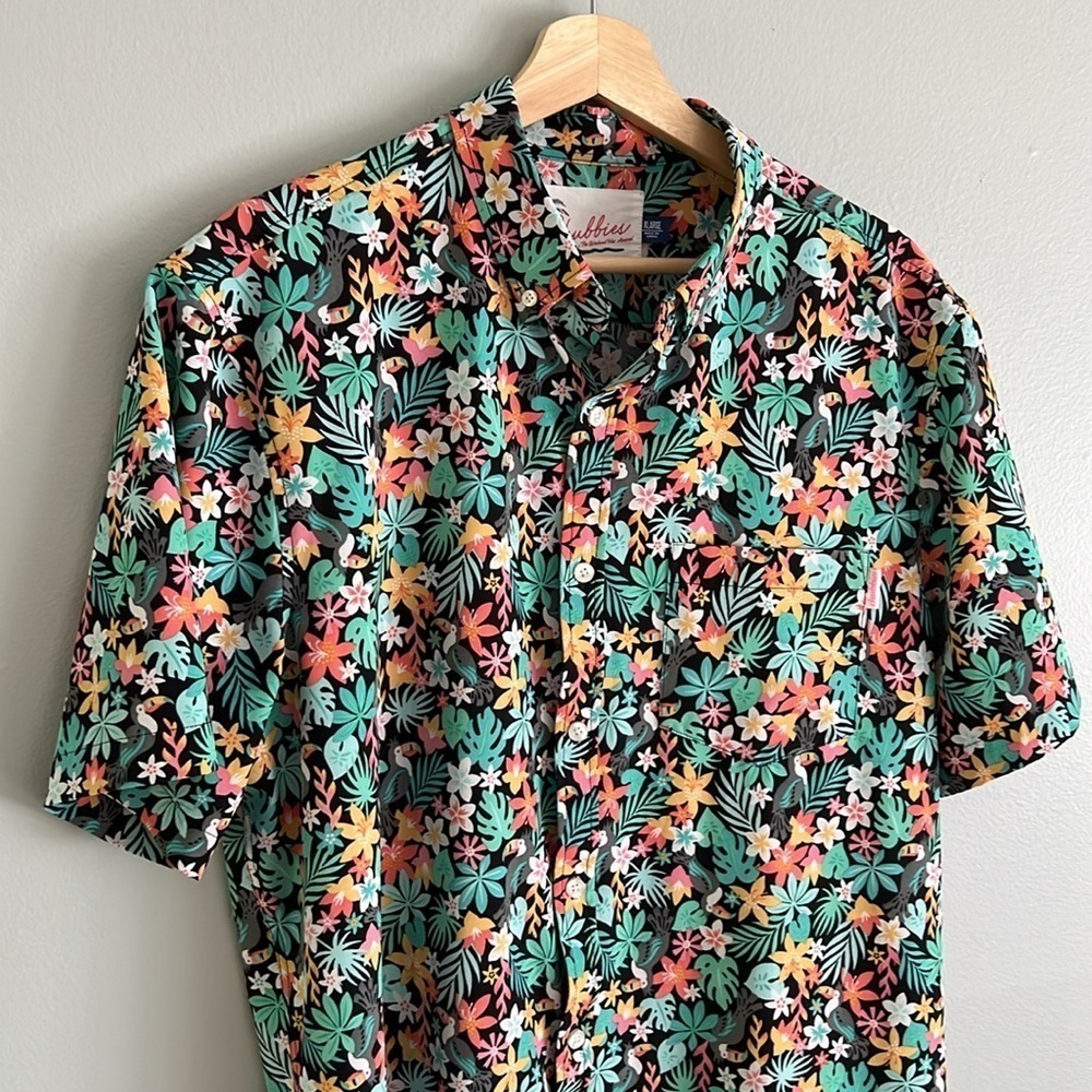 Chubbies The Bloomerang Button Down Tropical Prin… - image 7